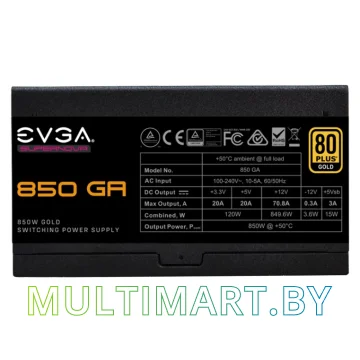 Блок питания EVGA SuperNOVA 850W GA (220-GA-0850-X2) картинка 4